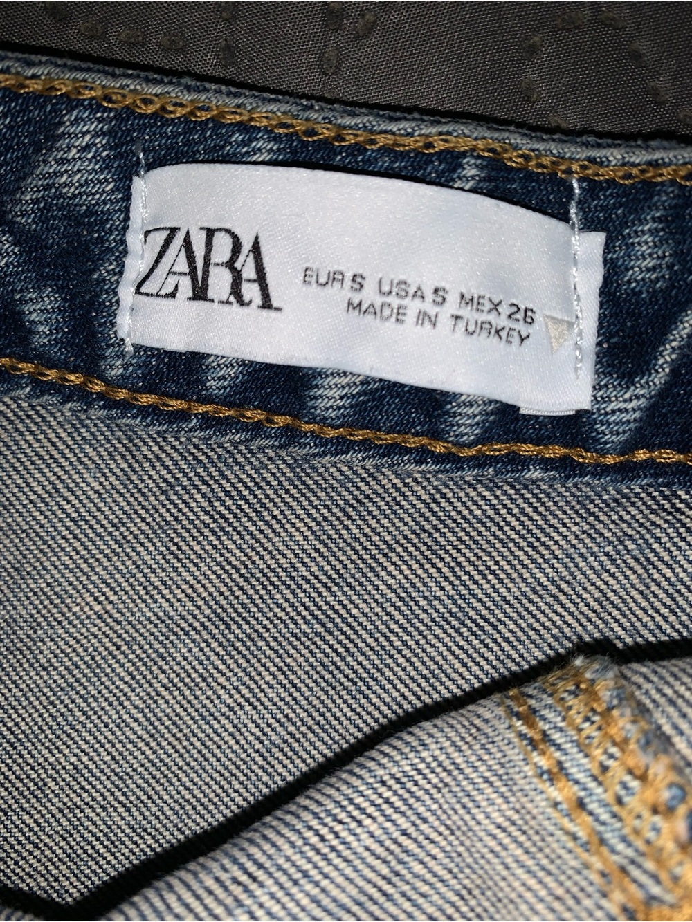 Zara asymmetric denim top